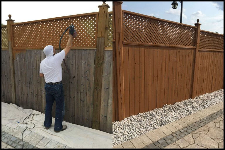 Expert exterior painting service. Fence painting by professional exterior painters Toronto